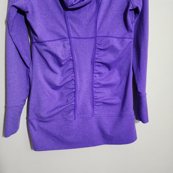 Athleta full 2way zip purple Rishi athletic hooded jacket woman's size small - Picture 9 of 16